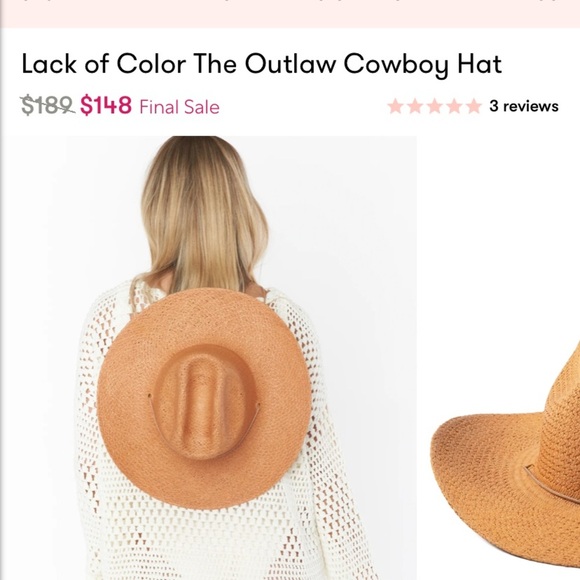 Free people lack of color the outlaw hat new without tags size medium - Picture 4 of 12